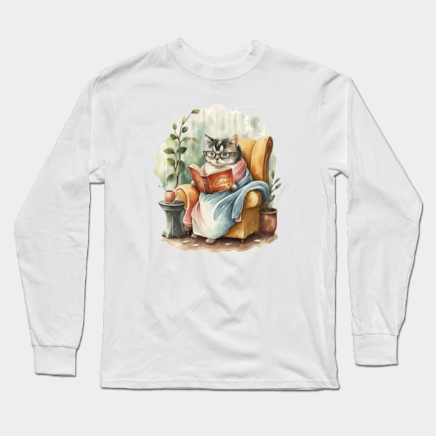 Grandma Cat Long Sleeve T-Shirt by HoldenFamilyDesigns